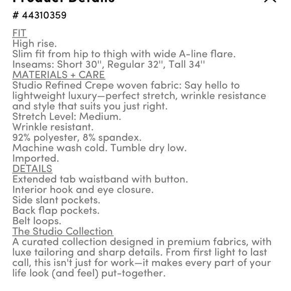 NWT Torrid Studio trouser A-line flare ponte pant size 20 regular 2x - Picture 5 of 7